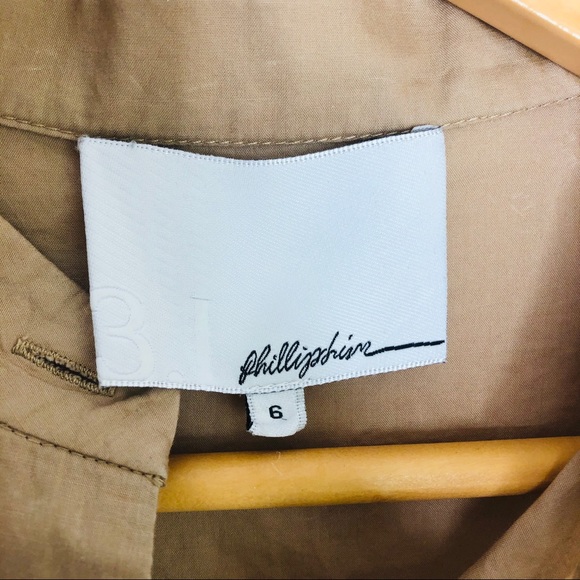 3.1 Phillip Lim button blouse camel tan drape - Picture 3 of 6